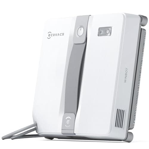 ECOVACS WINBOT Mini Window Cleaning Robot - Compact Design, Dual Nozzles with Ultrasonic Spray, 9-Stage Protection System, Intelligent Path Planning, 3 Cleaning Modes, Anti-Slipping System