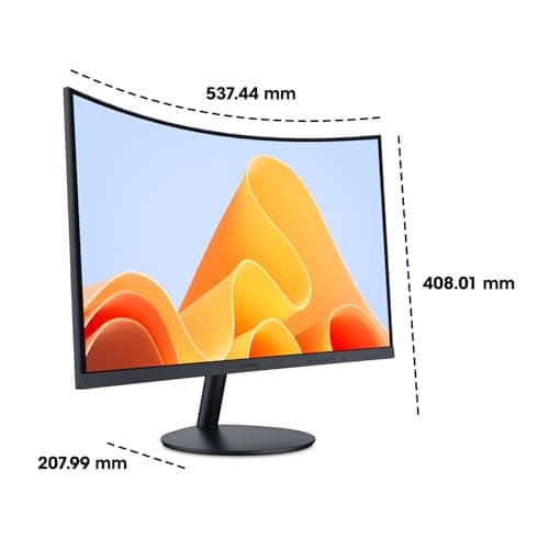 KOORUI 24 inch Curved Monitor, Full HD 1080P Curved Computer Monitor, 100Hz 1500R PC Screen, TÜV Rheinland Certified, HDMI VGA, Tilt Adjustment, LCD Display, Eye Care, Black 24N5CA 4
