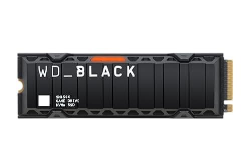 WD_BLACK 1TB SN850X NVMe SSD Internal Solid State Drive with Heatsink - Works with Playstation 5, Gen4 PCIe, M.2 2280, Up to 7,300 MB/s - WDS100T2XHE