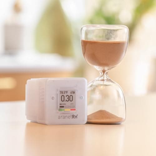 SAF Aranet Radon Detector for Home: 10-Min Measurement, Temperature, Relative Humidity, Pressure, E-Ink Display, 7-Year Battery, Portable with Free App, Bq/m3 & pCi/L Selectable 2