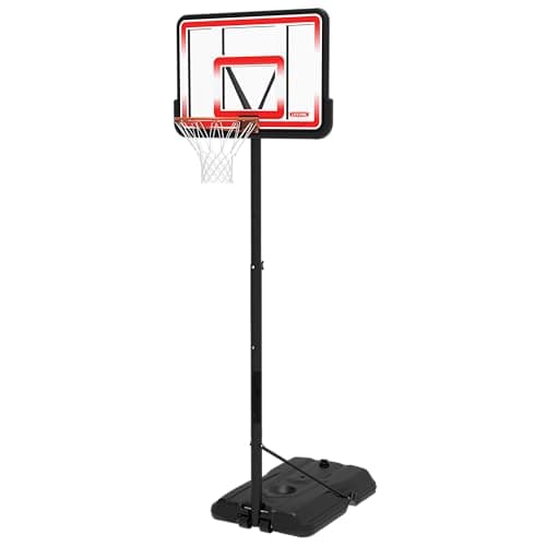 Lifetime Portable Basketball Hoop, Adjustable Height 7.5-10 Ft, 44 Inch Shatterproof Fusion Backboard, Base with Wheels