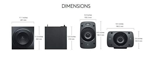Logitech Z906 5.1 Surround Sound Speaker System - THX, Dolby Digital and DTS Digital Certified - Black 3