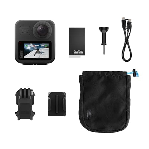 GoPro MAX — Waterproof 360 + Traditional Action Camera with Touch Screen Spherical 5.6K30 HD Video 16.6MP 360 Photos 1080p Live Streaming Stabilization 2