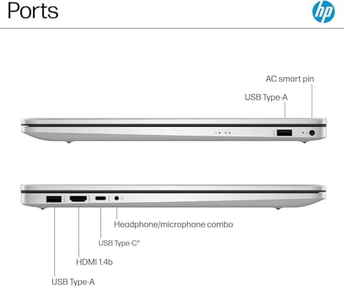 HP 17 Laptop (17.3" FHD Anti-Glare, 64GB RAM, 2TB SSD, AMD Ryzen 5 7430U (> Intel i5-1334U)), Webcam, Long Battery Life, Fast Charge, Numeric Pad, HDMI, Win 11 Pro w/AI Copilot, Business & Student 5