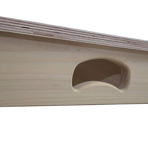 Slick Woody's Professional-Grade Cornhole Boards - 4'x2' Solid Wood Regulation Patriotic Woodgrain Corn Hole Toss Game with 8 Resin Filled Bags 3