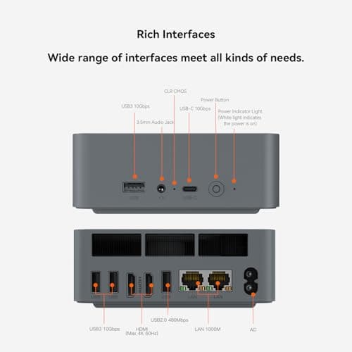 Beelink EQR6 Mini PC, AMD Ryzen 7 6800U(6nm, 8C/16T) up to 4.7GHz, Mini Computer 24GB LPDDR5 RAM 500GB PCIe4.0 SSD, Micro PC 4K@60Hz Dual Display/Built-in PSU/WiFi6/BT5.2/Office/Home/HTPC/W-11 Pro 5