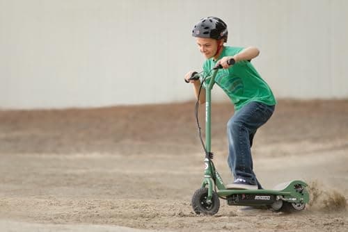 Razor Electric Scooter for Ages 13+, 220 lbs Max Weight,15 MPH High-Torque Motor, 9” Pneumatic Tires, E300 - Portable and Lightweight Outdoor E-Scooter for Teens and Adults, 200 Series, Green 3