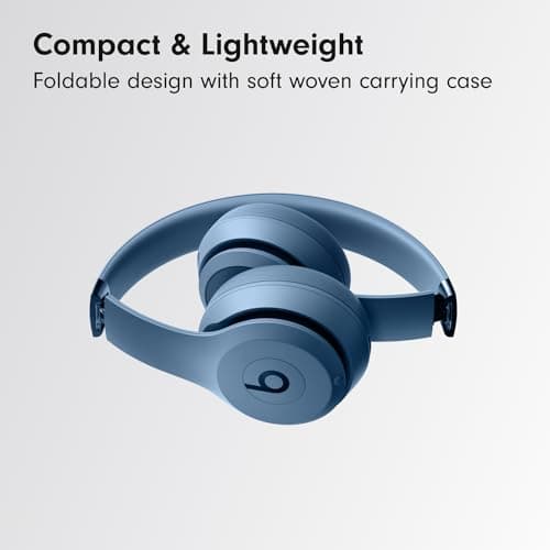 Beats Solo 4 - Wireless On-Ear Bluetooth Headphones, Up to 50-Hour Battery Life, Ultra-Lightweight Comfort, Powerful and Balanced Sound, Apple & Android Compatible - Slate Blue 4