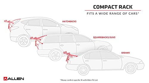 Allen Sports Ultra Compact Folding 2-Bike Trunk Mount Rack, Model MT2-B 4