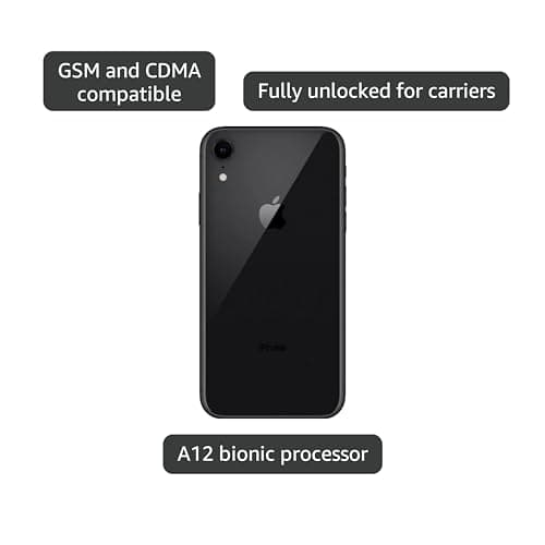 Apple iPhone XR, 64GB, Black - Unlocked (Renewed) 4