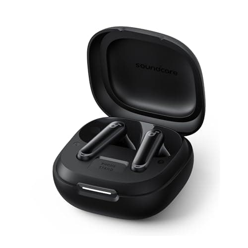 Soundcore P40i by Anker, Noise Cancelling Wireless Earbuds, Adaptive Noise Cancelling to Environments, Heavy Bass, 60H Playtime, 2-in-1 Case and Phone Stand, IPX5, Wireless Charging, Bluetooth 5.3 3