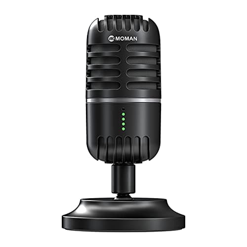 Microphone PC, Streaming Microphone for PC, PS4, PS5, Condenser Microphones USB C for Gaming, Podcast, Recording, Streaming, with Mute/Gain, Adapter for Phone, Compatible with Mac, Winows