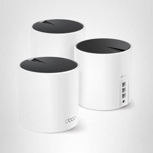 TP-Link Deco X55 AX3000 WiFi 6 Mesh System - Covers up to 6500 Sq.Ft, Replaces Wireless Router and Extender, 3 Gigabit Ports per Unit, Supports Ethernet Backhaul, Deco X55(3-Pack) 5