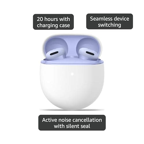 Google Pixel Buds 2a - Wireless Bluetooth Earbuds with Active Noise Cancellation and Transparency Mode - Lightweight, Comfortable Fit - 20-Hour Battery - Water Resistant - Built for Gemini - Iris 4