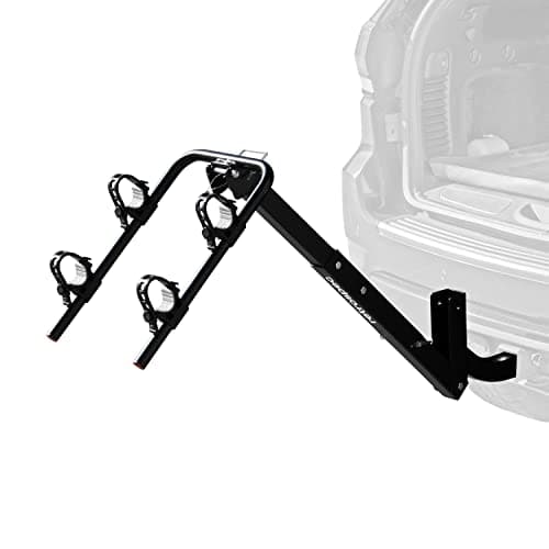 Retrospec Lenox 2-5 - Bike Hitch Rack for Cars, Trucks, SUVs with 2” Hitch | Foldable Steel Frame with Anti-Rattle Adapter, Tie Down Cradles and Straps - Fits Most Frames, Black 4