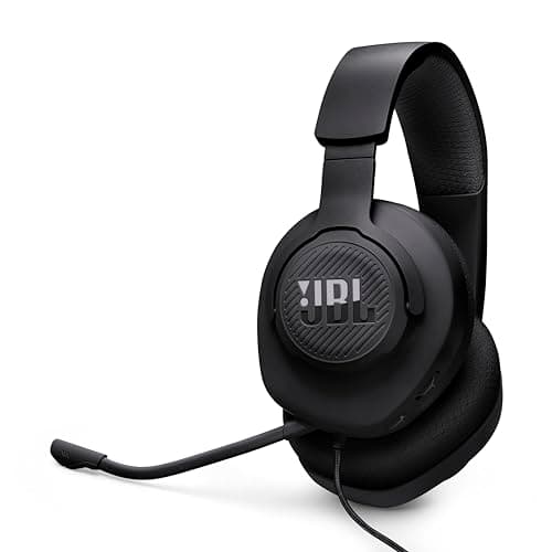 JBL Quantum 100M2 - Wired Over-Ear Gaming Headset with omnidirectional, Detachable mic with Mute Option and Fabric-Covered Memory Foam Ear Cushions, Compatible with All Platforms (Black)