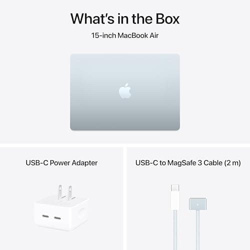 Apple 2025 MacBook Air 15-inch Laptop with M4 chip: Built for Apple Intelligence, 15.3-inch Liquid Retina Display, 16GB Unified Memory, 256GB SSD Storage, 12MP Center Stage Camera, Touch ID; Sky Blue 5