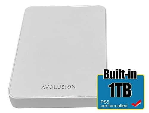 Avolusion Z1-S USB 3.0 Portable External Gaming Hard Drive - White (for PS5, Pre-Formatted) - 2 Year Warranty (1TB) 2