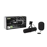 Shure SM7B Vocal Dynamic Microphone – XLR Studio Mic for Podcasting, Recording, Broadcasting, Streaming & Gaming – Smooth, Warm Sound, Rugged Build, Detachable Windscreen, Wide Frequency Range, Black 2