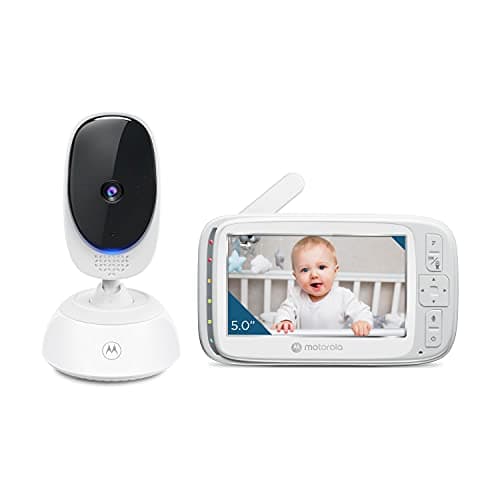 Motorola Nursery Video Baby Monitor with Camera, 5" Screen, 2-Way Audio, Night Vision, Temperature Sensor, No WiFi,1000ft Range, Lullabies, VM75