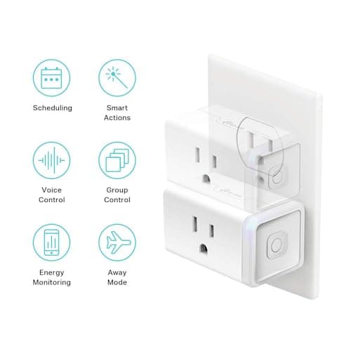 Kasa Smart Plug Mini with Energy Monitoring, Smart Home Wi-Fi Outlet Works with Alexa, Google Home & IFTTT, Wi-Fi Simple Setup, No Hub Required (KP115), White 2