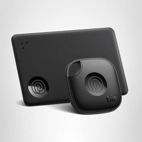 Tile by Life360 Starter Pack - Bluetooth Trackers and Item Finders for Keys, Wallets & More. Both iOS and Android Compatible. Phone Finder. 2-Pack (Black Mate/Slim) 5