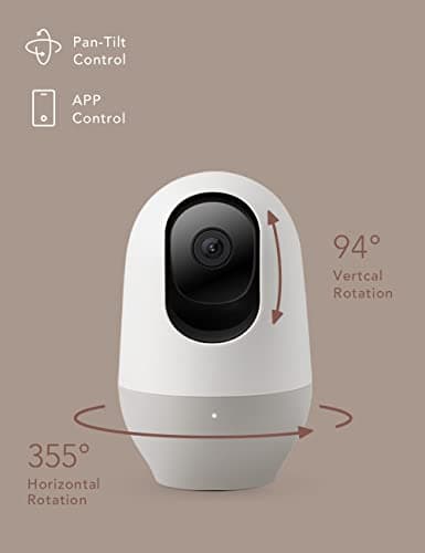 nooie Baby Monitor with SD Card,Baby Monitor with Camera 360 Camera, WiFi Baby Cam with Phone App, AI MotionTracking and Sound Detection,1080P Night Vision Two-Way Audio 4
