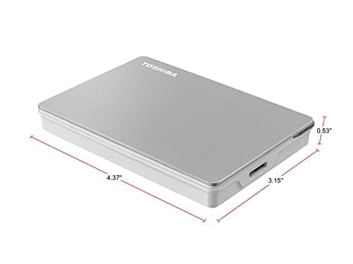 Toshiba Canvio Flex 2TB Portable External Hard Drive USB-C USB 3.0, Silver for PC, Mac, & Tablet - HDTX120XSCAA 5