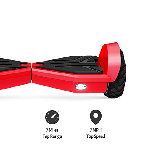 Jetson Spin All Terrain Hoverboard with LED Lights, Self-Balancing Hoverboard with Active Balance Technology, Range of Up to 7 Miles, Ages 13+, Red, JAERO-RED 3
