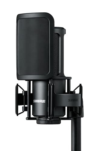 Shure SM4 Studio Recording Microphone Kit, XLR Home Studio Condenser Mic with Mix-Ready Audio - All-Metal Construction, Includes Detachable Magnetic Pop Filter & Shock Mount (SM4-K-KIT)