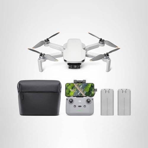 DJI Mini 4K Camera Drone Combo, Drone with 4K UHD Camera for Adults, Under 249 g, 3-Axis Gimbal Stabilization, 10km Video Transmission, Auto Return, 2 Batteries for 62-Min Max Flight Time, QuickShots 5