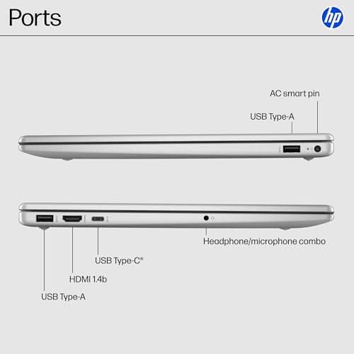 HP 15.6 inch Laptop, HD Touchscreen Display, AMD Ryzen 3 7320U, 8 GB RAM, 256 GB SSD, AMD Radeon Graphics, Windows 11 Home, Natural Silver, 15-fc0399nr 3