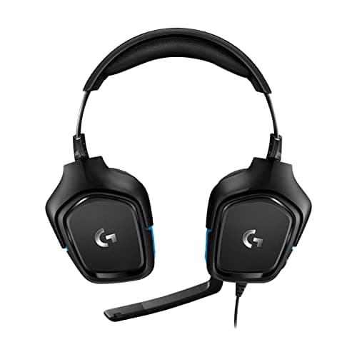 Logitech G432 Wired Gaming Headset, 7.1 Surround Sound, DTS Headphone:X 2.0, Flip-to-Mute Mic, PC (Leatherette) Black/Blue 5