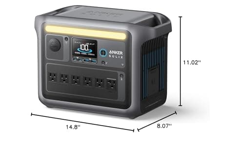 Anker SOLIX C1000 Portable Power Station, 1800W (Peak 2400W) Solar Generator, Full Charge in 58 Min, 1056wh LiFePO4 Battery for Home Backup, Power Outages, and Outdoor Camping (Optional Solar Panel) 2
