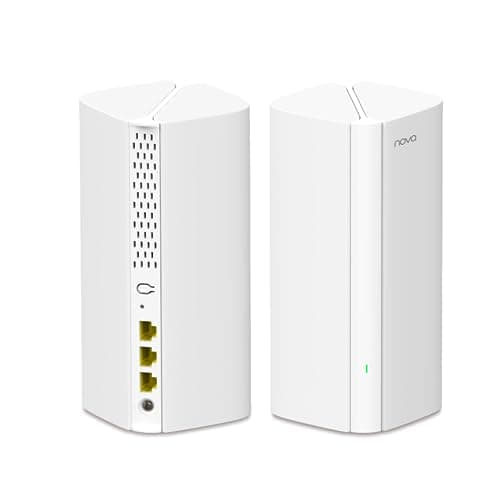 Tenda AX3000 Mesh WiFi 6 System Nova MX12-5000 sq.ft Coverage - Whole Home WiFi Mesh System - 1.7 GHz Quad-Core CPU - Dual-Band Mesh Network for 160+ Devices - 3 Gigabit Ports per Unit - 2-Pack