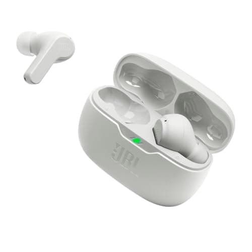 JBL Vibe Beam - True Wireless JBL Deep Bass Sound Earbuds, Bluetooth 5.2, Water & Dust Resistant, Hands-free call with VoiceAware, Up to 32 hours of battery life (White) 5