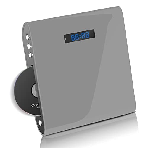 Famishow Slot-in All Region Free DVD Player - 1080P HD with HDMI & AV Output, USB Input, Remote & AV Cable, Wall Mountable (Grey)