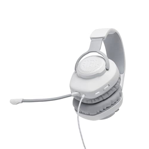 JBL Quantum 100 - Wired Over-Ear Gaming Headphones - White, Large 5