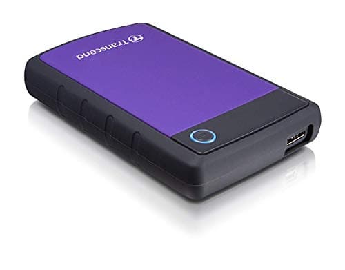 Transcend 2TB SJ25H3, USB 3.1 Portable Hard Drive Rugged, Anti-Shock Resistant, Compact and Lightweight with Lightning-Fast Speeds, One Touch Backup Button, Purple - TS2TSJ25H3P 4