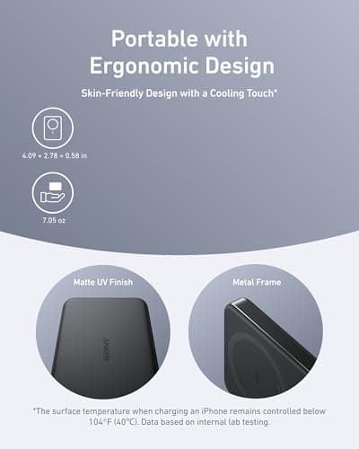 Anker MagGo Power Bank, Ultra-Slim 10,000mAh Magnetic Battery Pack, Qi2 Certified 15W Ultra-Fast MagSafe Compatible Portable Charger, Ergonomic Design, for iPhone17/16/15/14 Series Only（Not for Pixel） 4