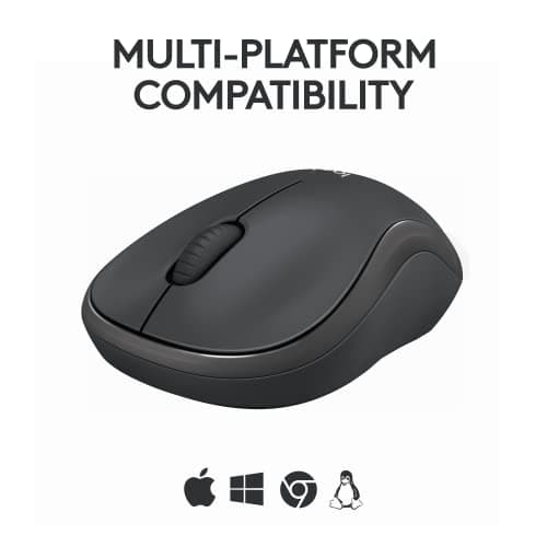 Logitech M240 Silent Bluetooth Mouse, Wireless, Compact, Portable, Smooth Tracking, 18-Month Battery, for Windows, macOS, ChromeOS, Compatible with PC, Mac, Laptop, Tablets - Graphite 2