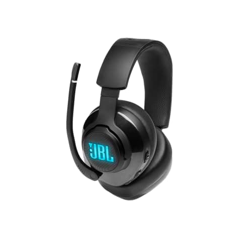 JBL Quantum 400 - USB over-ear gaming headset with game-chat balance dial, JBL QuantumSURROUND and DTS, Voice focus directional flip-up mic and memory foam ear cushions (Black) 5
