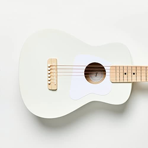 Loog Pro VI Acoustic kids real guitar for Beginners Compact size Ages 9+ Learning app and Lessons included White 3