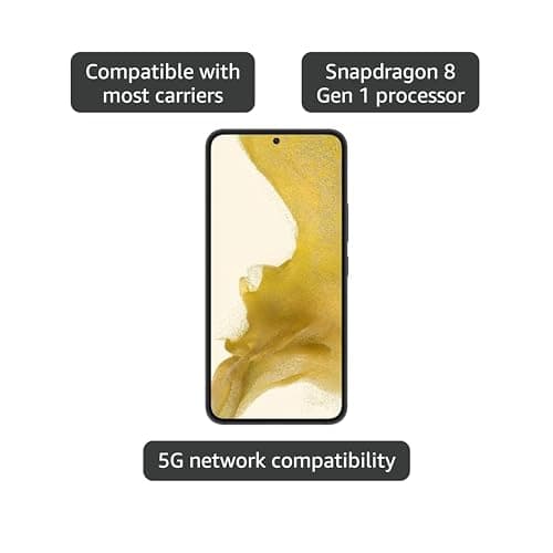 Samsung Galaxy S22 Smartphone, Factory Unlocked Android Cell Phone, 128GB, 8K Camera & Video, Brightest Display, Long Battery Life, Fast 4nm Processor, US Version, Phantom Black (Renewed) 4