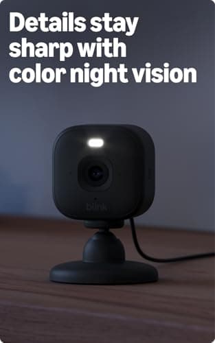 Blink Mini 2K+ (newest model) – Plug-in Home & Pet Security Camera with 2K video resolution, color night vision, enhanced audio, motion detection – 1 camera (Black) 3
