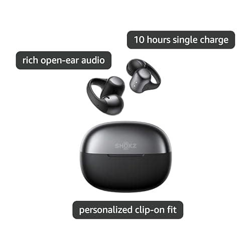 SHOKZ OpenDots ONE-Open-Ear Headphones, Clip-On Earbuds-Wireless Bluetooth Earbuds with Microphone-Secure, Lightweight, Comfort-Premium Dolby Audio-Water Resistant-Fast Charging-Up to 40 hrs Playtime 4