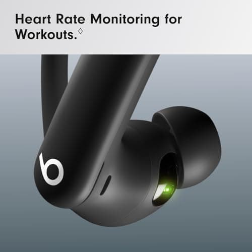 Beats Powerbeats Pro 2 - Wireless Noise Cancelling Workout Earbuds with Secure- Fit Earhooks, Up to 45-Hour Battery with Charging Case, Sweat & Water Resistant, Heart Rate Monitoring - Jet Black 3