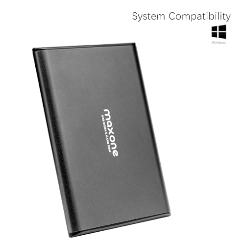 Maxone 1TB Ultra Slim Portable External Hard Drive HDD USB 3.0 Compatible with PC, Laptop, Charcoal Grey 2