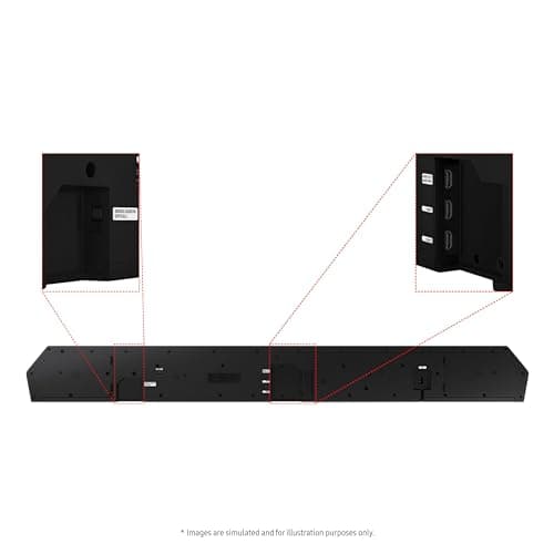 SAMSUNG Q990D 11.1.4ch Soundbar w/Wireless Dolby Atmos Audio, Rear Speaker Included, Q-Symphony, SpaceFit Sound Pro, Adaptive Sound, Game Mode Pro with Alexa Built-in, HW-Q990D/ZA 5