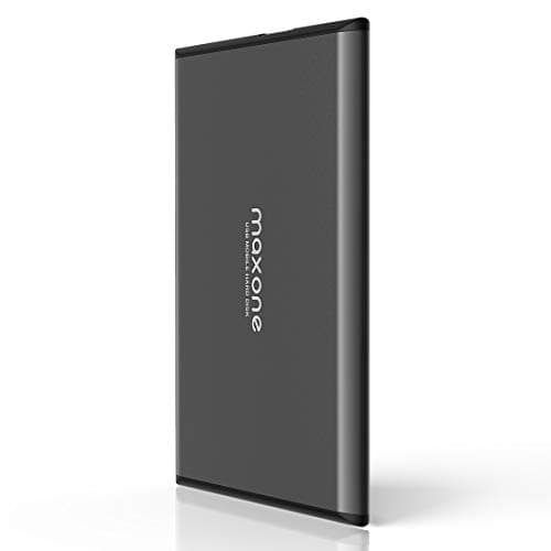 Maxone 1TB Ultra Slim Portable External Hard Drive HDD USB 3.0 Compatible with PC, Laptop, Charcoal Grey